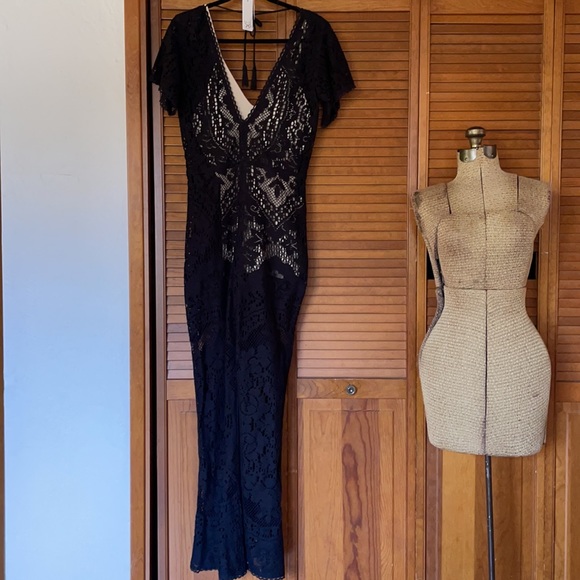 Spell | Black Fleetwood Lace Jumpsuit | L - Picture 6 of 16